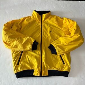 005 - VINTAGE 90s POLO RALPH LAUREN YELLOW ZIP UP JACKET COAT
